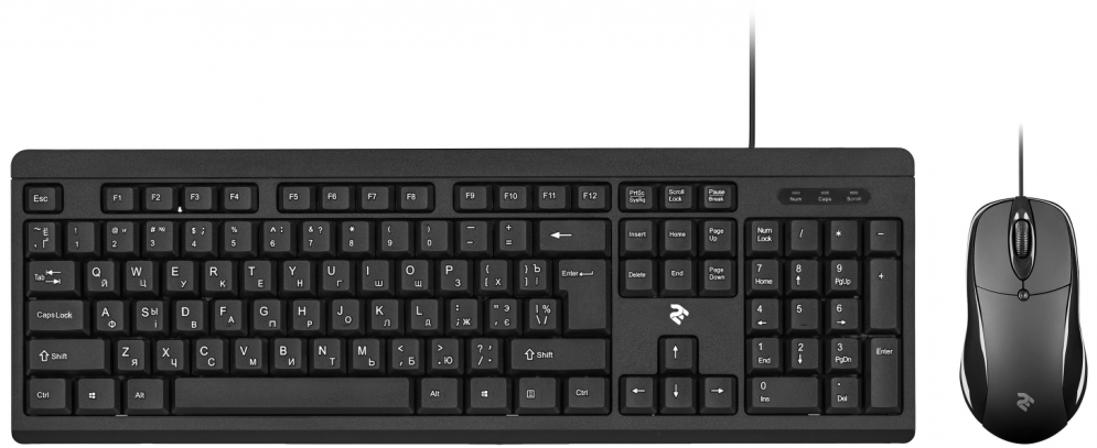Клавиатура и мышь 2E MK401 USB Black
