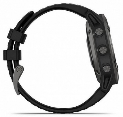 Умные часы Garmin fēnix 6 SAPPHIRE - Carbon Grey DLC with Black Band