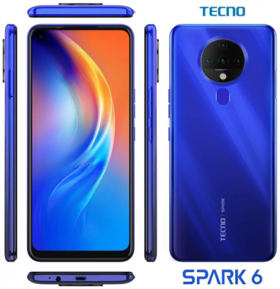 Смартфон Tecno Mobile SPARK 6 4/128GB Ocean Blue