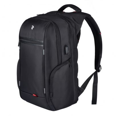Рюкзак для ноутбука 2E Laptop Backpack + USB cable and Interface built in 16" Black