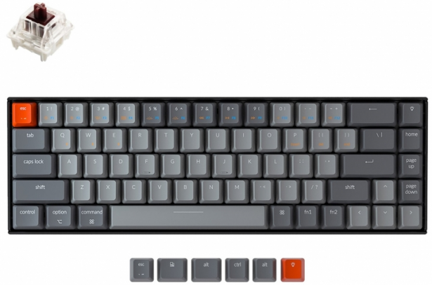 Клавиатура Keychron K6 68 Key Hot Swappable Mechanical Keyboard RGB Brown