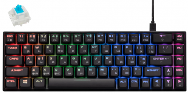 Клавиатуры беспроводные 2E GAMING Keyboard KG380 RGB 68key Gateron Blue Switch BT/USB Black Ukr