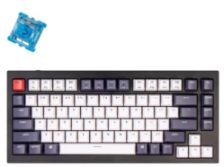 Клавиатура Keychron Q1 QMK Custom HotSwappable Gateron Phantom Blue Switch Mechanical Keyboard Full Assembled Carbon Black Rgb